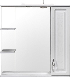 Stella Polare Зеркальный шкаф Кармела 75/С люкс белое серебро – фотография-1